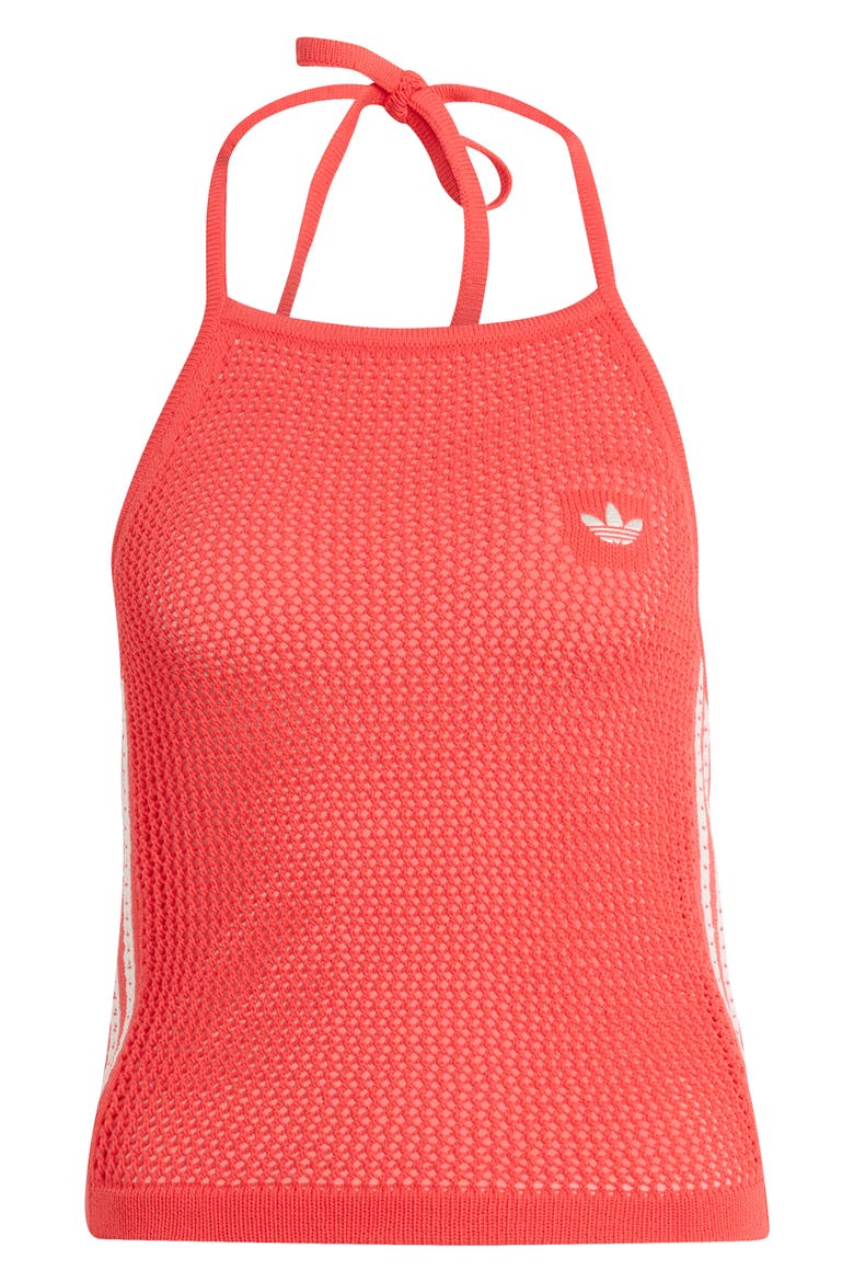 Open Stitch Halter Top, Alternate, color, SEMI LUCID RED