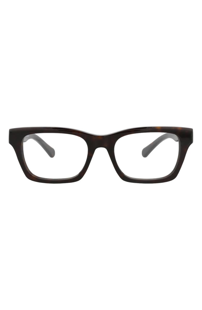 Chloé 51mm Square Optical Glasses, Main, color, Havana Havana Transparent
