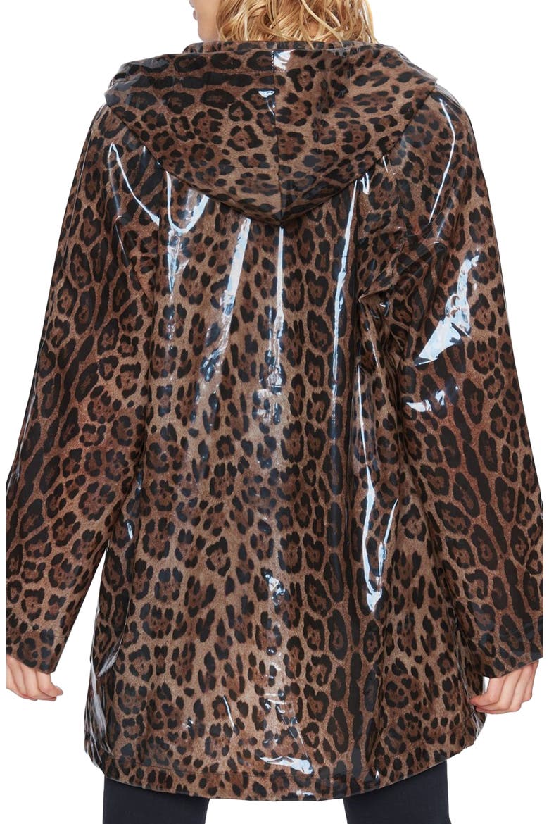 Leopard Print Raincoat, Alternate, color, LEOPARD