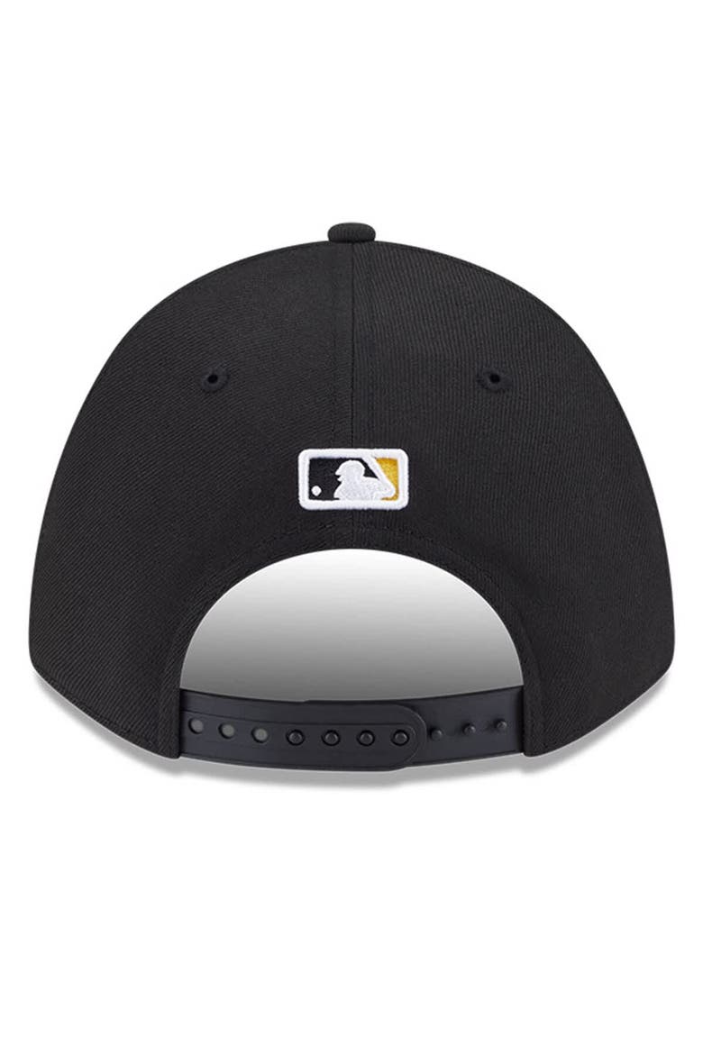 Men's New Era  Black Pittsburgh Pirates Player Replica 9FORTY Adjustable Hat, Alternate, color, Black