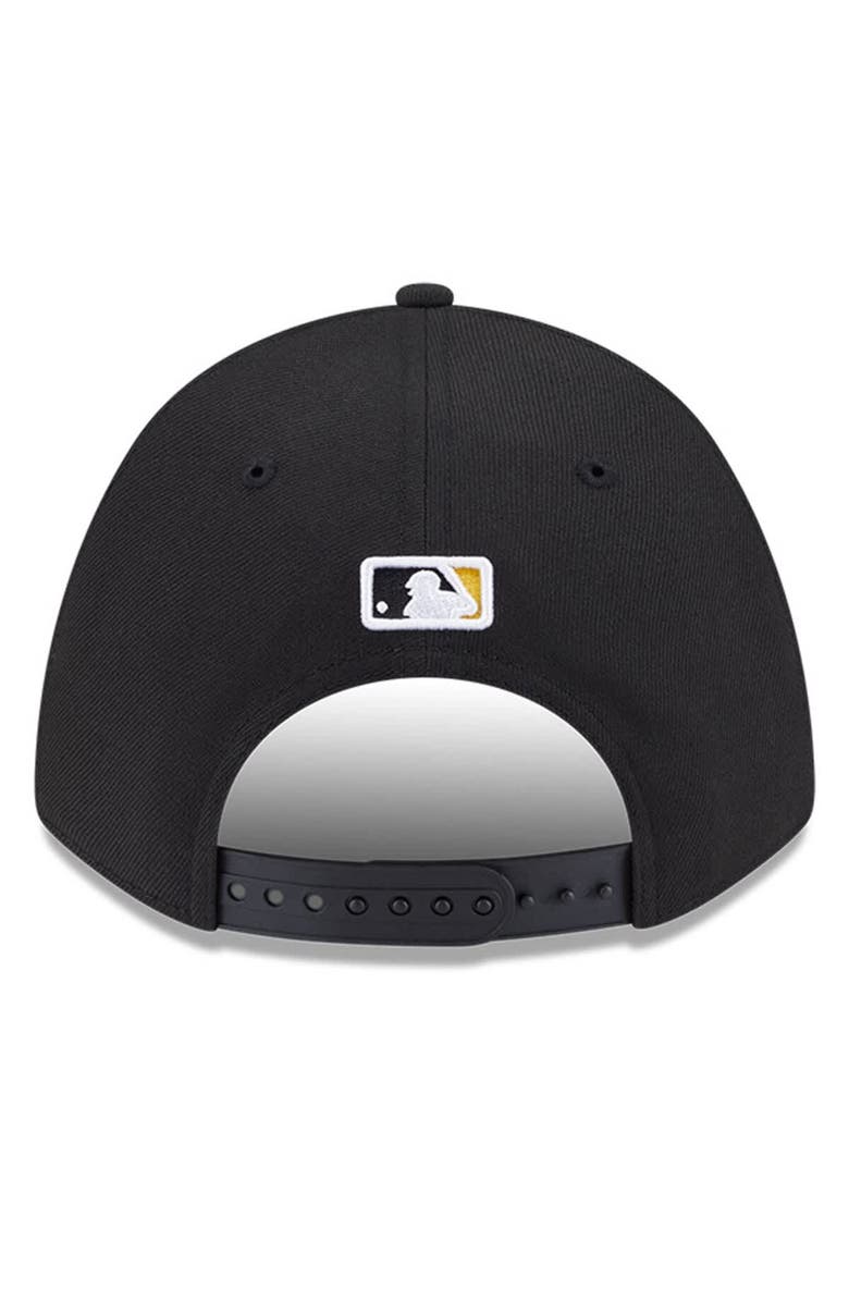 New Era Men's New Era Black Pittsburgh Pirates Player Replica 9FORTY Adjustable Hat, Alternate, color, Black