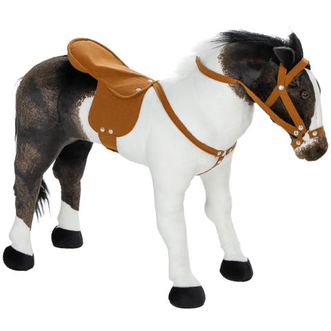 Kids Ride-on Horse, Stuffed, Neighing Sound, Padding