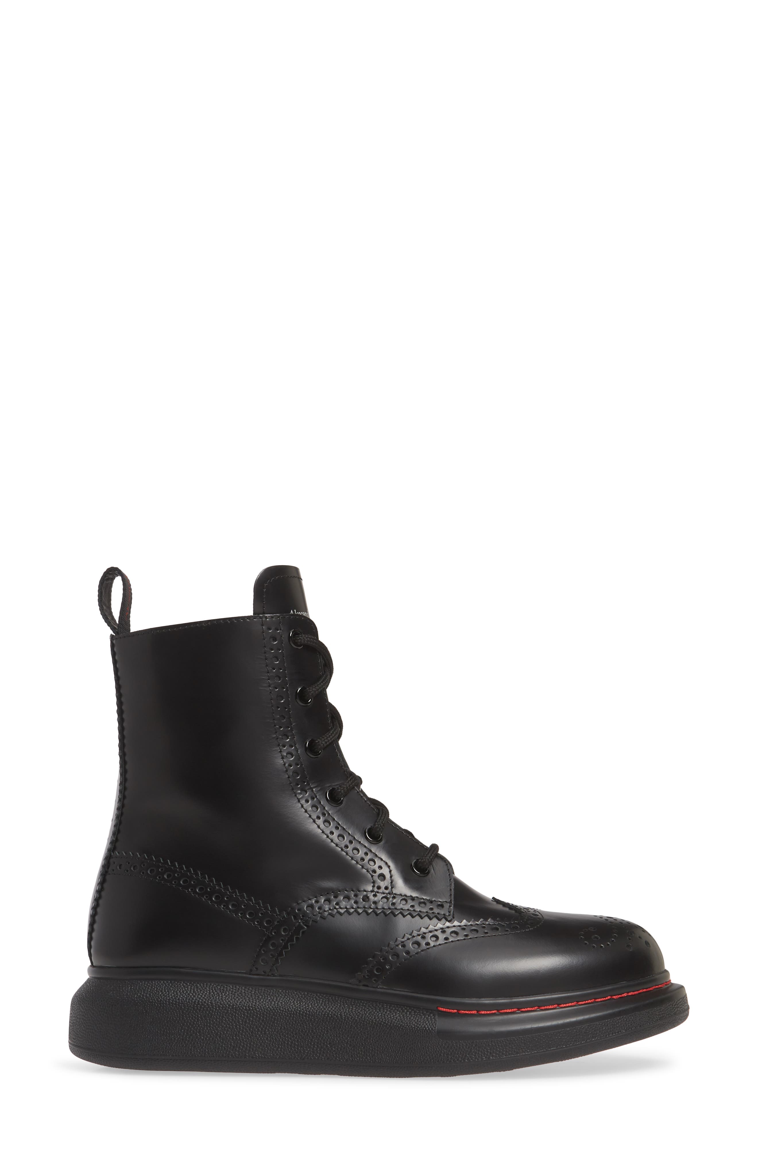 McQueen Alexander McQueen Platform Combat Boot, Alternate, color, 