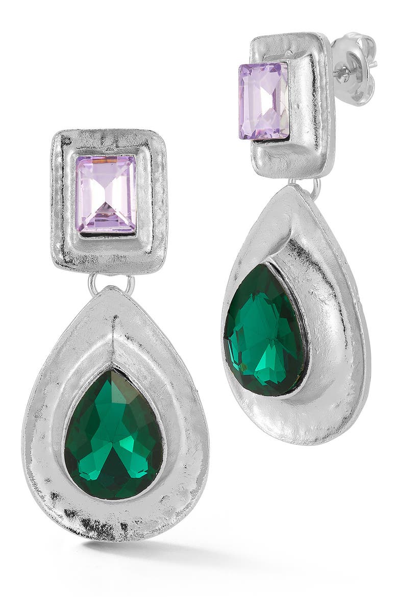 Teardrop Statement Earrings, Main, color, SILVER