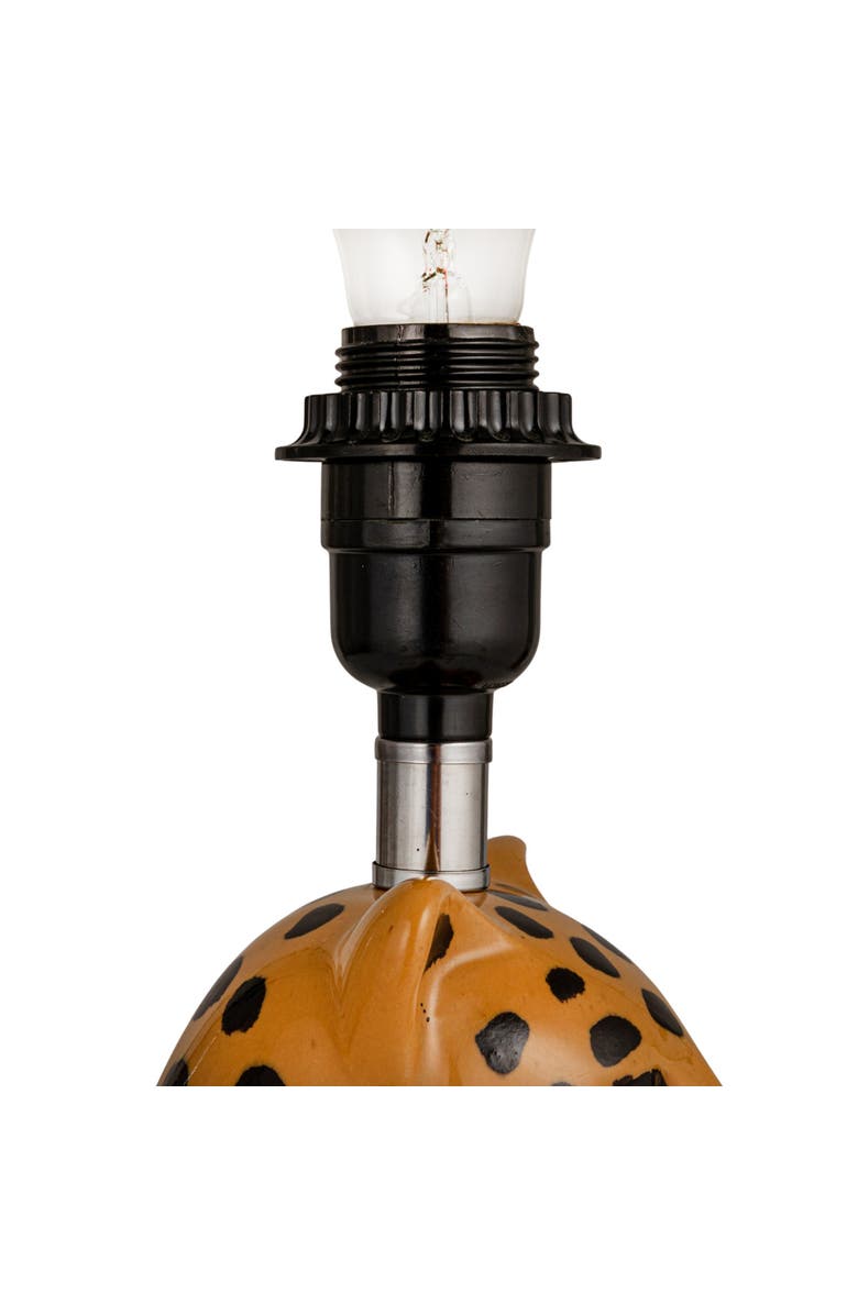 Storied Home Cheetah Table Lamp with Shade and Inline Switch, Alternate, color, Yellow