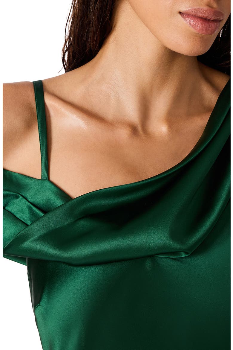 Analeia Asymmetric A-Line Dress, Alternate, color, WINTER PINE