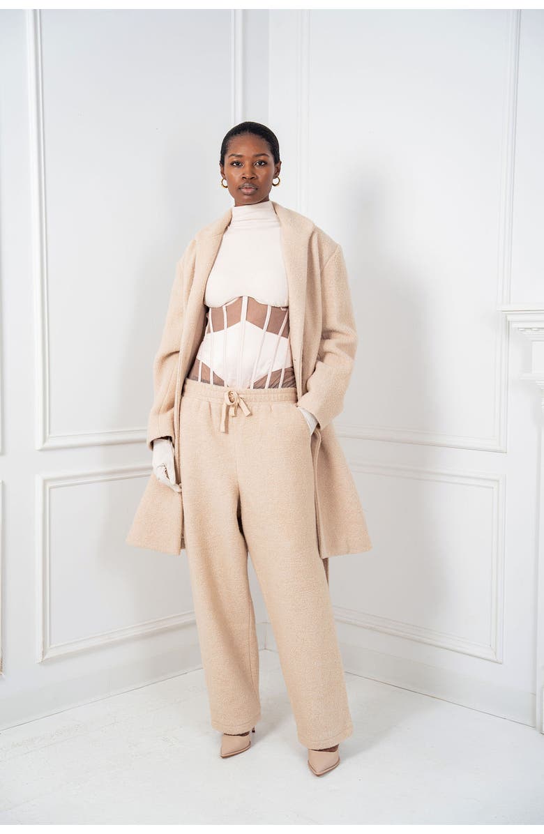 Chuks Collins Robert De Niro High Class Coat & Pant Set, Alternate, color, Neutral