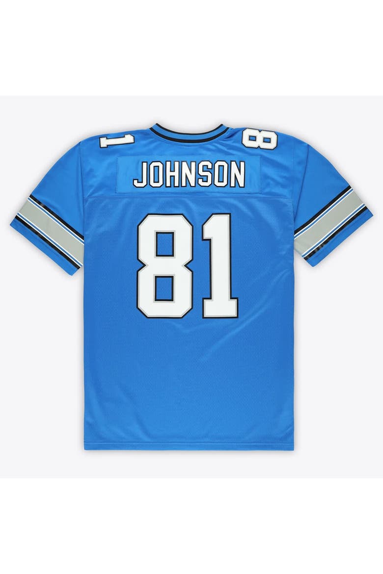 Men's Mitchell & Ness Calvin Johnson Blue Detroit Lions Big & Tall 2007 Legacy Retired Player Jersey, Alternate, color, Blue