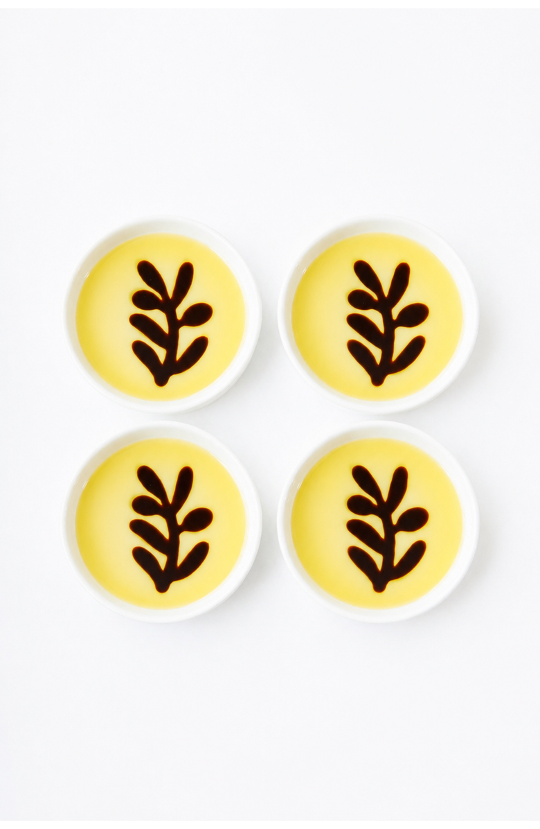 Jeanne Fitz Olive Oil and Balsamic Vinegar Individual Olive Branch Dipping Plates, Set of 4, Alternate, color, White