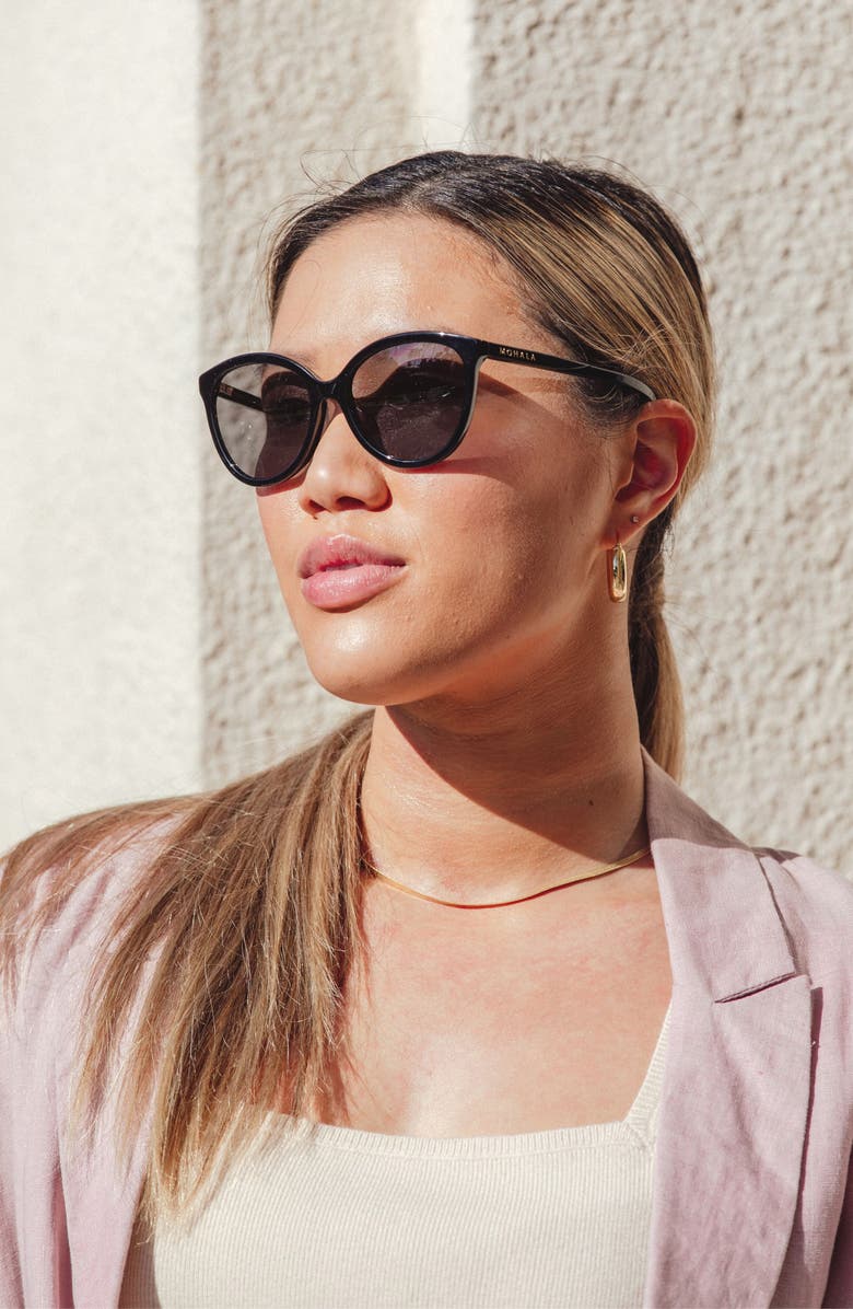 Mohala Eyewear Lana 55mm Medium Nose Bridge Medium Width Polarized Round Sunglasses, Alternate, color, 