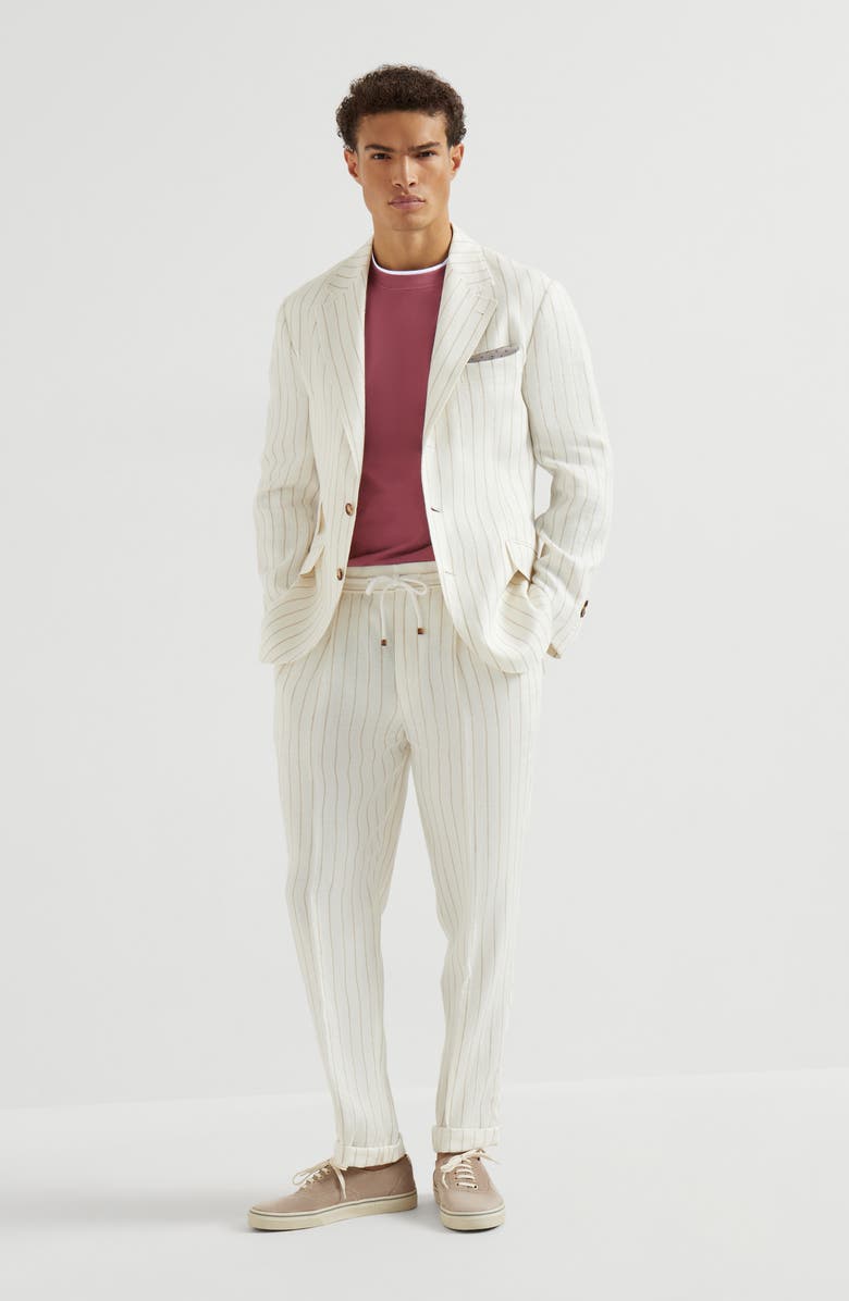 Brunello Cucinelli Twill trousers, Alternate, color, Panama
