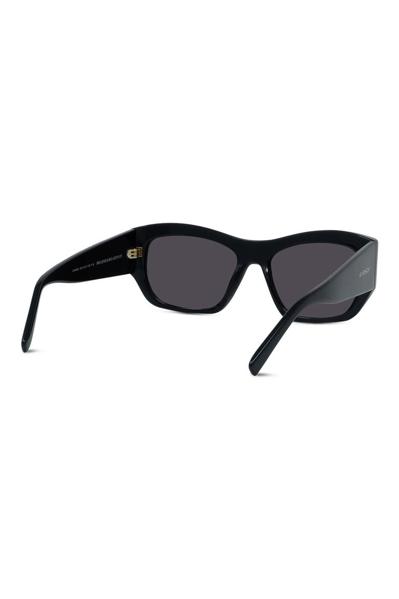 GV Day Square Sunglasses, Alternate, color, SHINY BLACK / SMOKE
