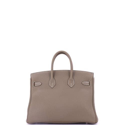 Pre-owned Hermes Hermes Birkin Handbag Grey Togo With Palladium Hardware 25 In Brown