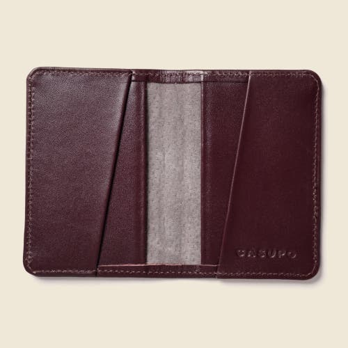 Casupo Compact Bifold With Rfid Protection In Burgundy