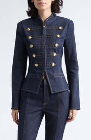 Cinq à Sept Abbot Military Denim Jacket