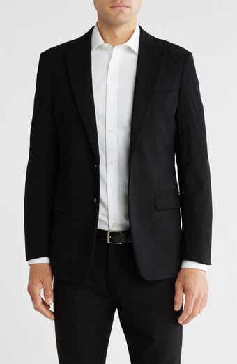 T.R. PREMIUM Slim Fit Solid Cotton Blend Textured Blazer