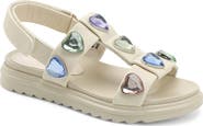 Kurt Geiger London Kids' Mini Orson Heart Slingback Sandal