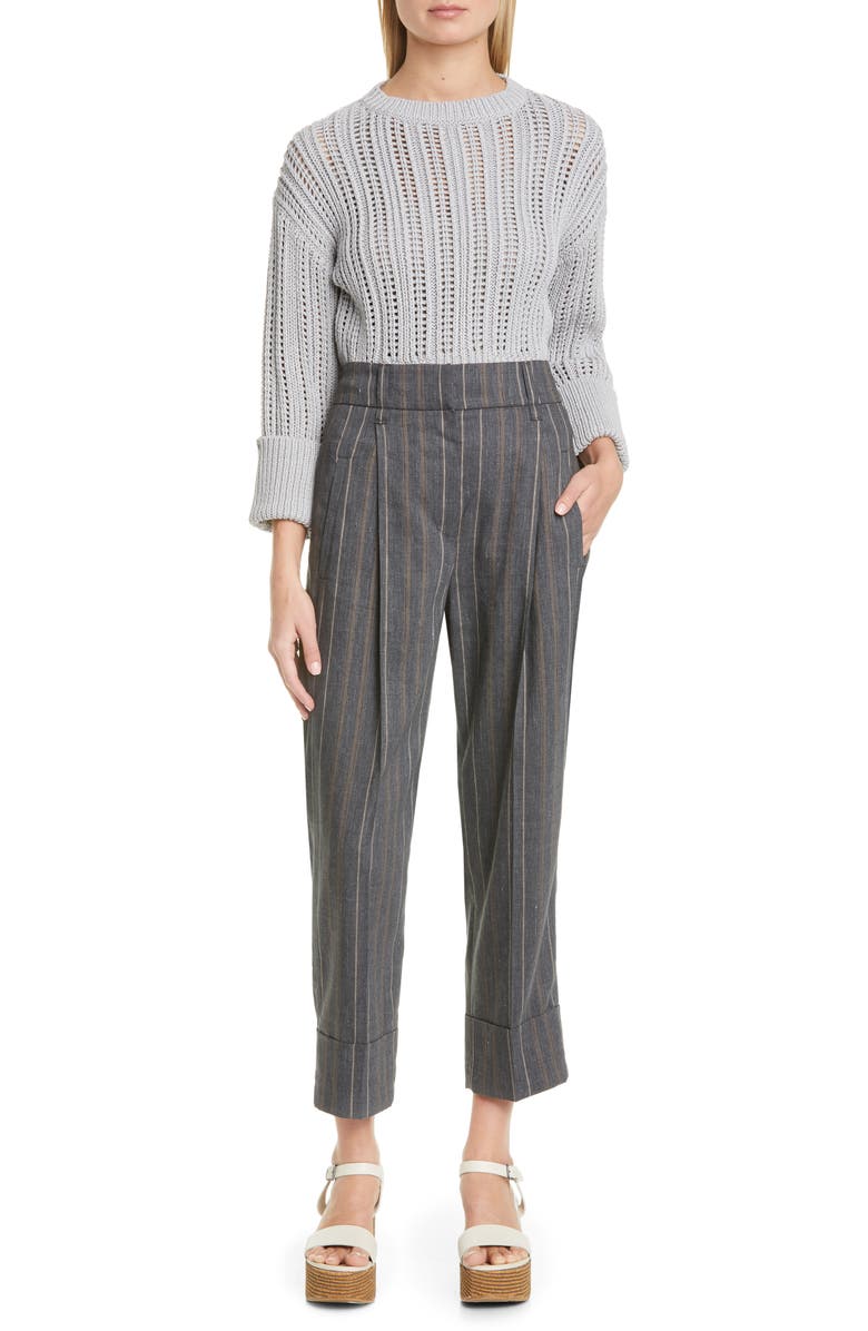 Brunello Cucinelli Metallic Sweater Tank, Main, color, 