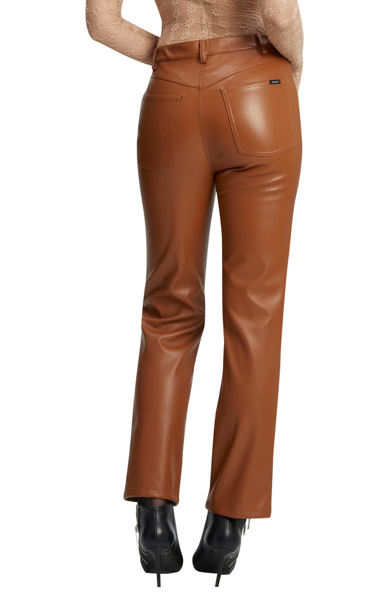 Bardot Alesi High Waist Straight Leg Faux Leather Pants, Alternate, color,