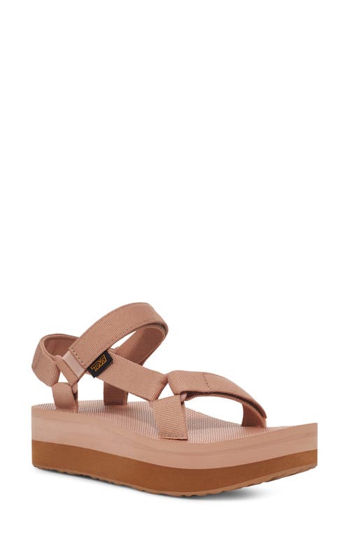 Shop Teva Universal Platform Sandal In Maple Sugar/lion