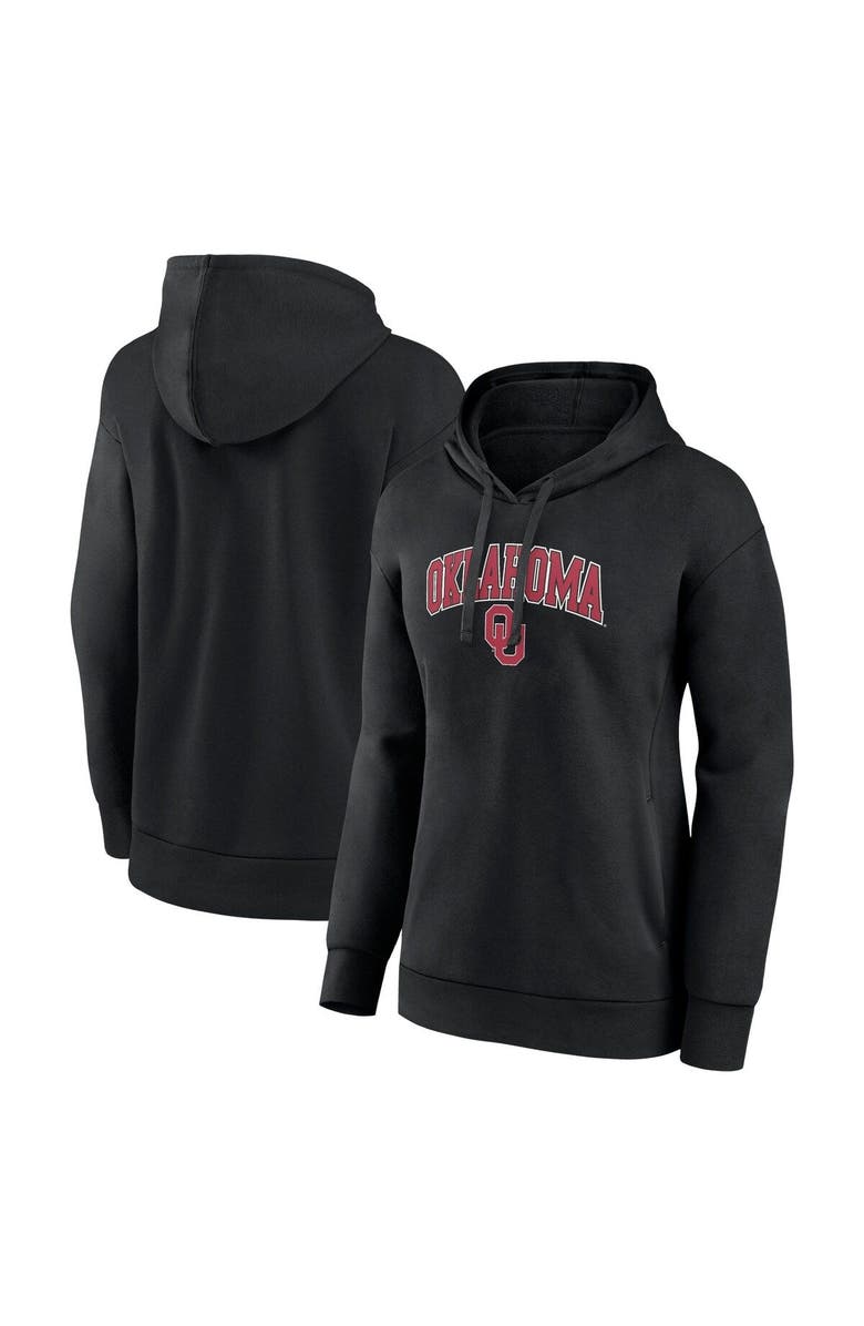 FANATICS Women's Fanatics Branded Black Oklahoma Sooners Evergreen Campus Pullover Hoodie, Main, color, 