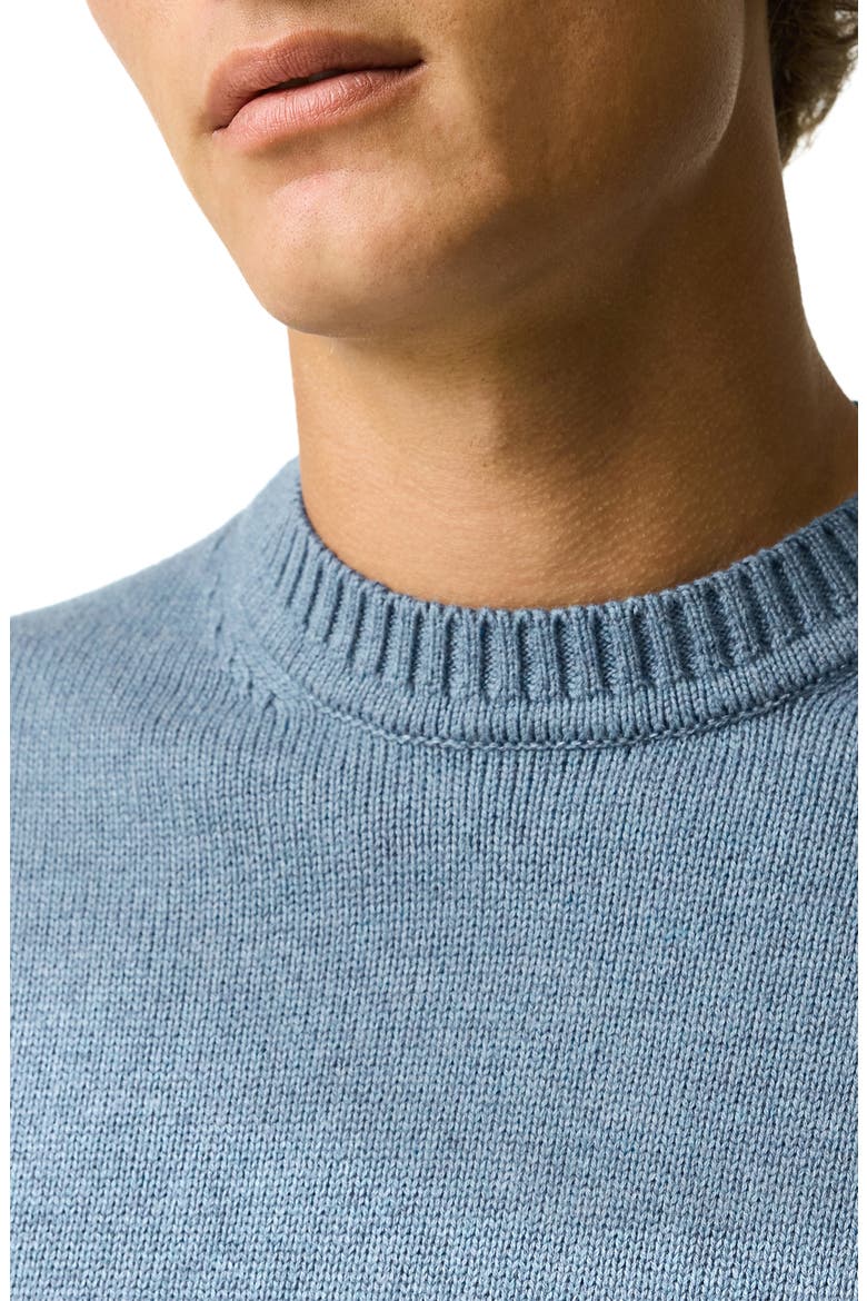 Crewneck Cotton Sweater, Alternate, color, CHAMBRAY