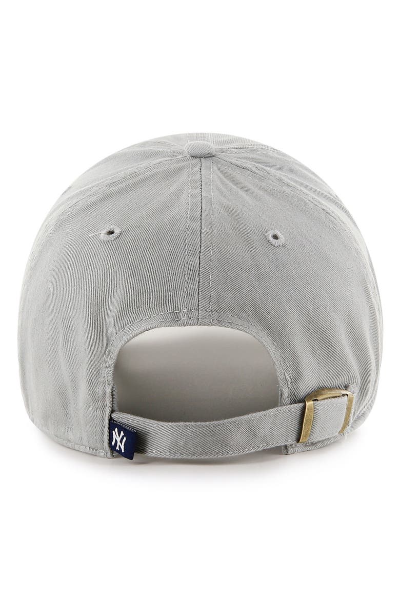 Clean Up NY Yankees Baseball Cap, Alternate, color, GREY