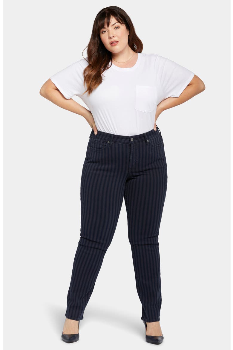 Marilyn Vertical Stripe Straight Leg Jeans, Alternate, color, TAHOE STRIPE