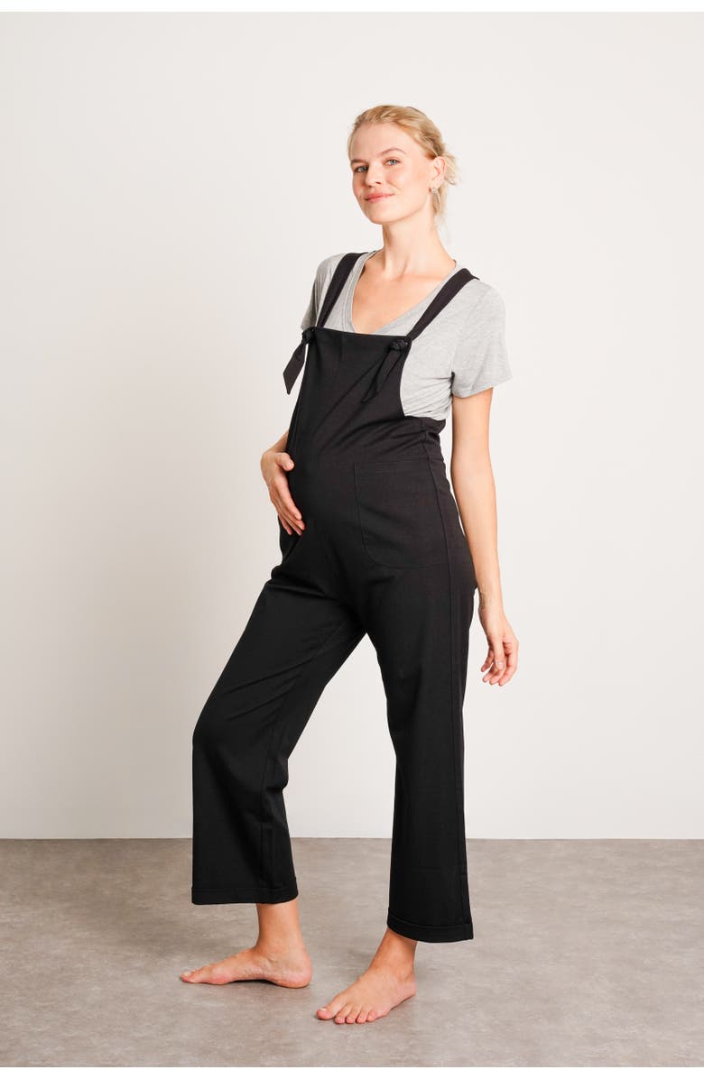 Nom Maternity Imogen Maternity Overalls, Alternate, color, Black