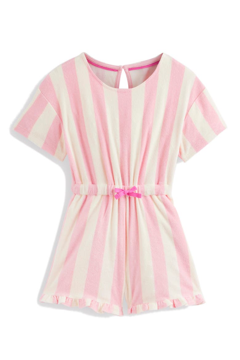 Kids' Stripe Terry Romper, Main, color, PINK BLOSSOM PINK STRIPE