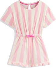 Mini Boden Kids' Stripe Terry Romper