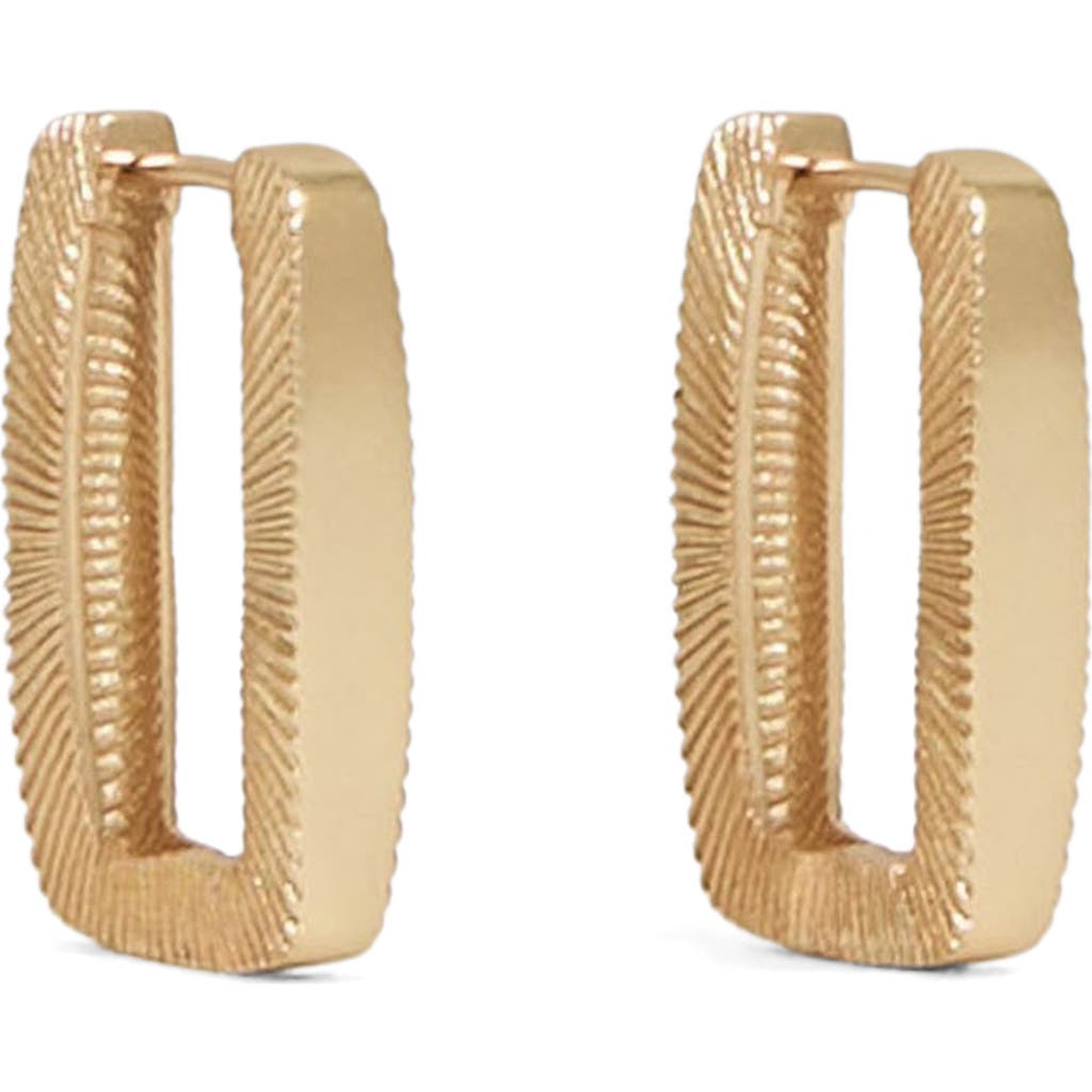 Reiss Grace Graphic Hoop Earrings In Gold Tone
