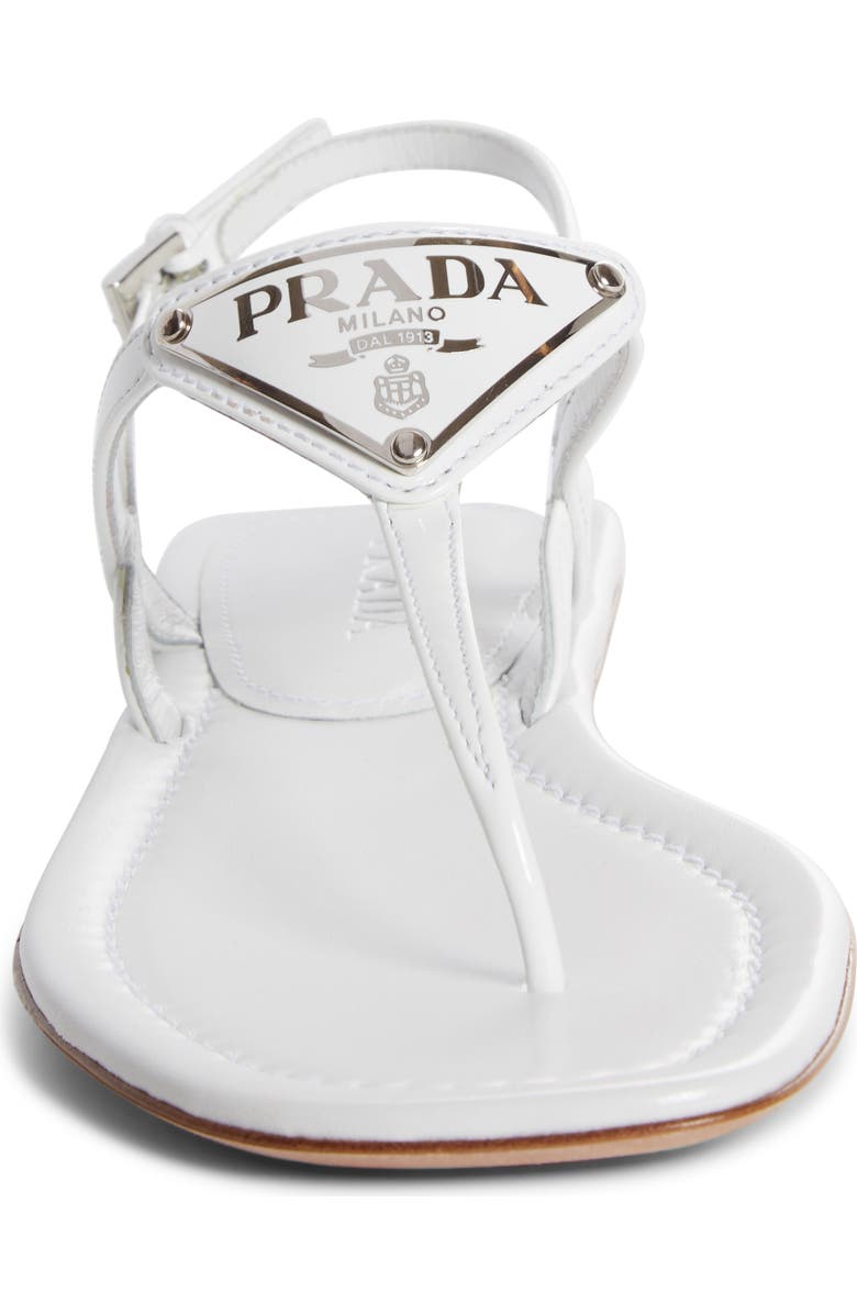 Prada Triangle Logo Sandal, Alternate, color,