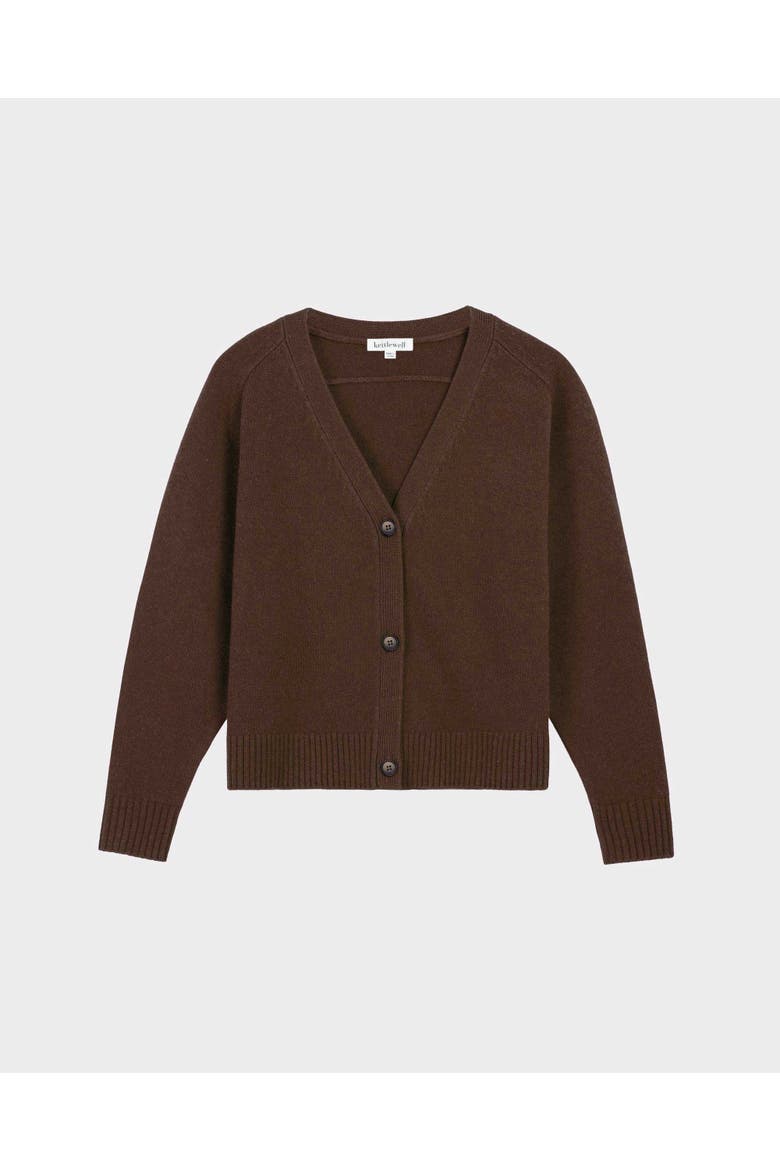 Merino Boxy Cardigan, Alternate, color, Chocolate