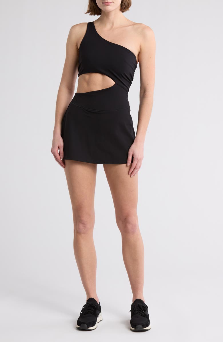 Free People Transcend Limits One-Shoulder Skortsie Dress, Main, color,