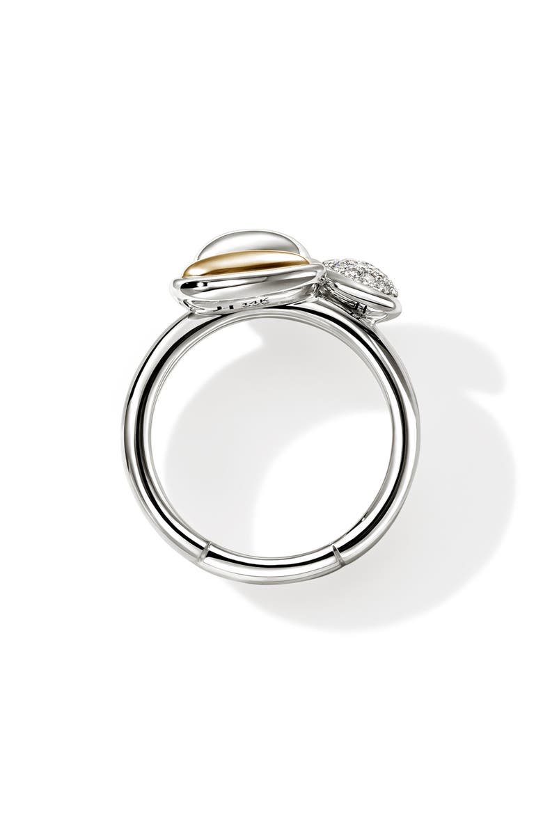 Surf Pebble Set of 3 Stacking Rings, Alternate, color, SILVER AND GOLD