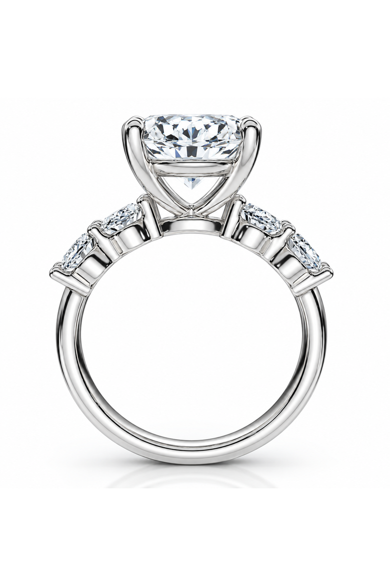 Certified 8.50Ct Oval Diamond Engagement Ring 14k Gold, Alternate, color, 14k White Gold