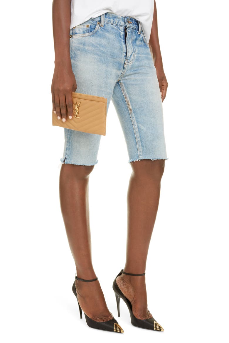 Monogram Matelassé Calfskin Bill Pouch, Alternate, color, DUNE