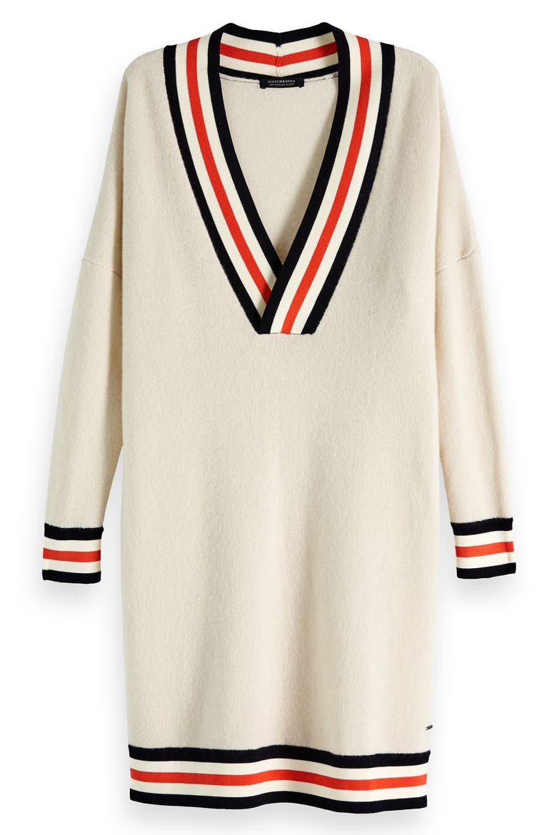 Luxury Lambswool Longline Sweater, Alternate, color, ECRU