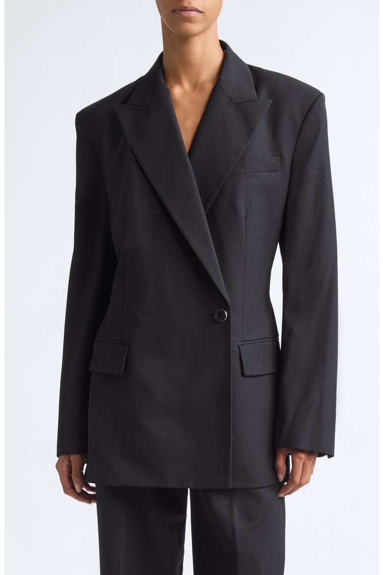 Belted Blazer, Main, color, BLACK