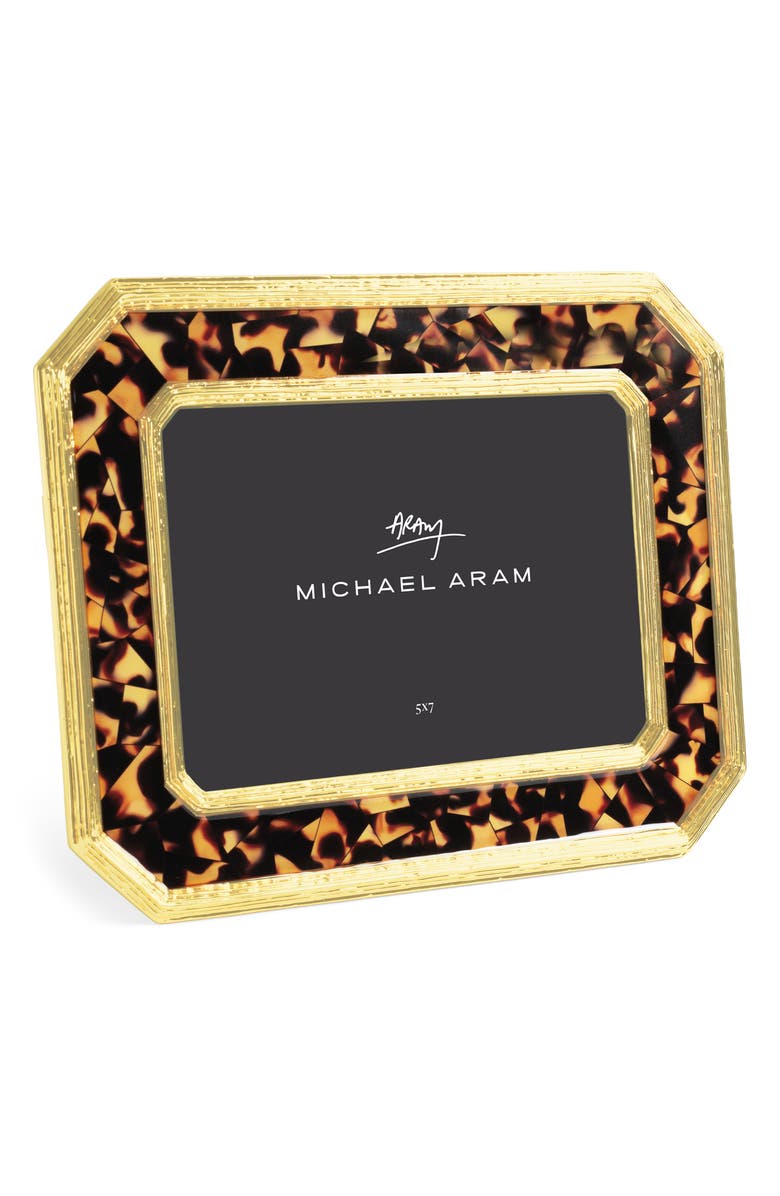Michael Aram Tortoise Geometric Picture Frame, Main, color, Gold/ Brown