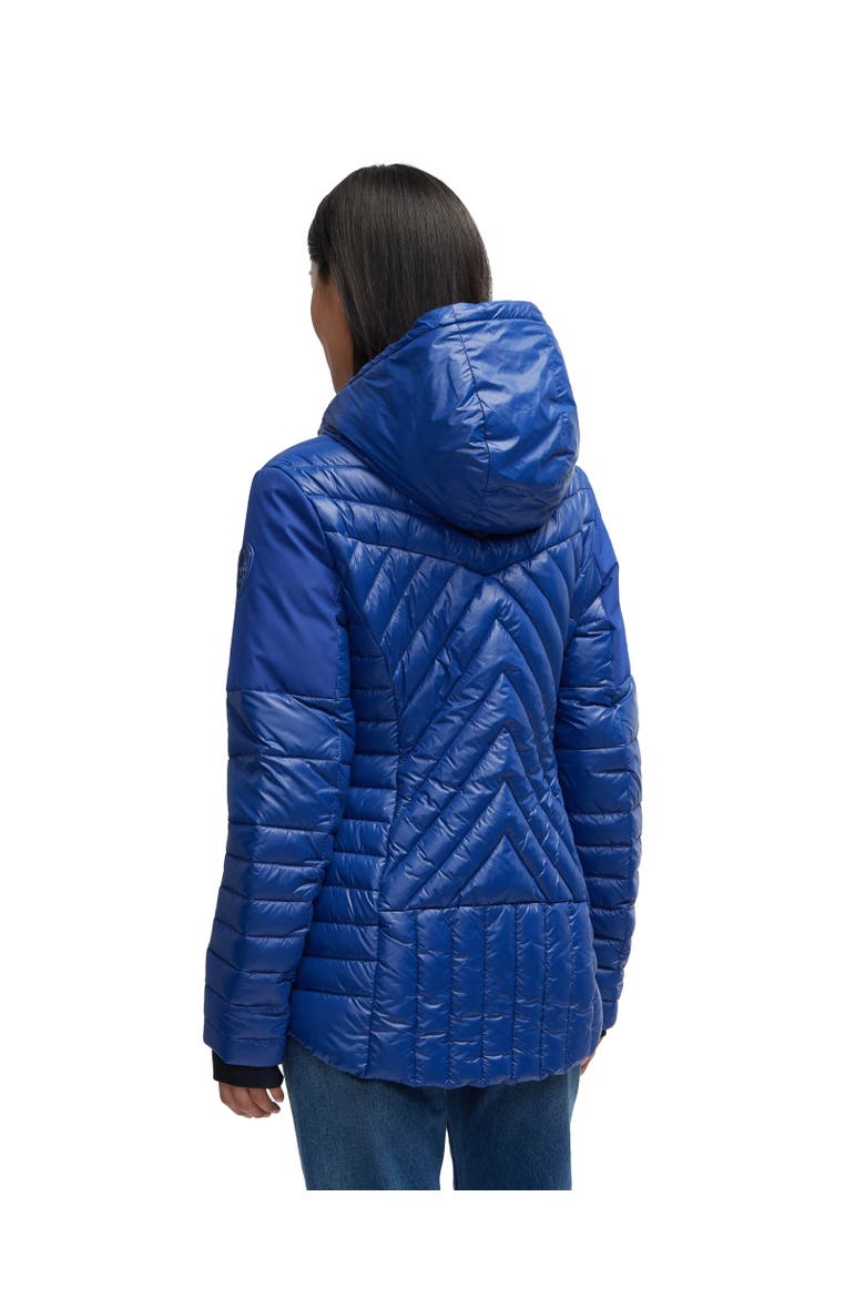 Women's Esmay Lightweight Mixed Media Quilted Packable Puffer, Alternate, color, Sapphire