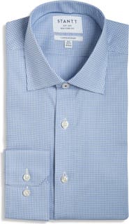 Stantt Contemporary Fit Wrinkle Resistant Cotton Dobby Dress Shirt
