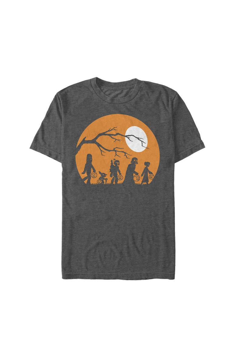Men's Star Wars Halloween Characters Trick or Treat  Graphic T-Shirt, Main, color, Charcoal Heather