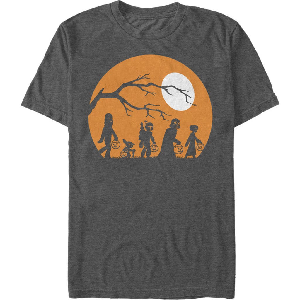Men's Star Wars Halloween Characters Trick Or Treat T-shirt in Charcoal Heather at Nordstrom, Size Xxx-Large