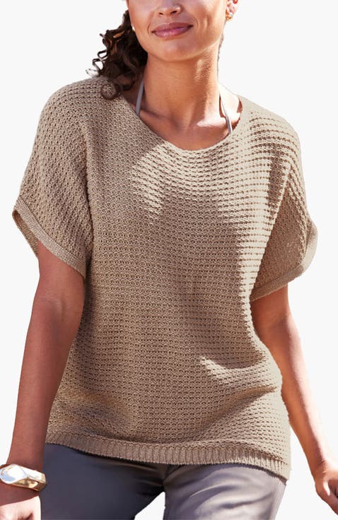 Short Sleeve Knit Sweater