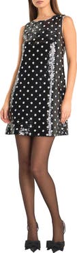 Endless Rose Dot Sequin Sleeveless A-Line Minidress