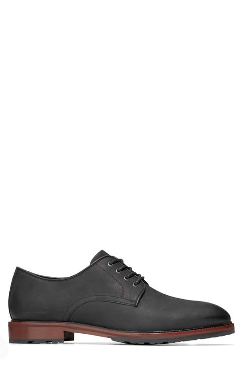 Cole Haan Berkshire Lug Plain Toe Derby In Black