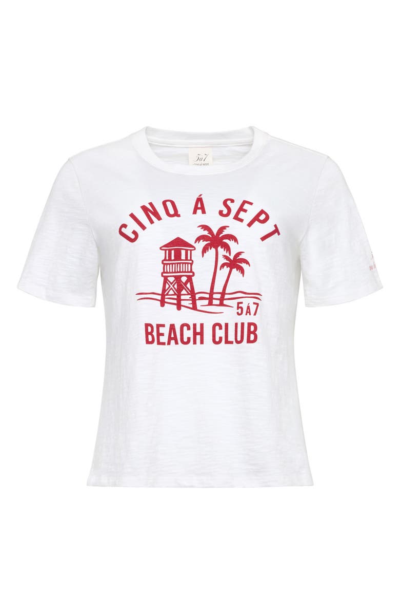 Cinq à Sept Beach Club Cotton Graphic T-Shirt, Alternate, color, 
