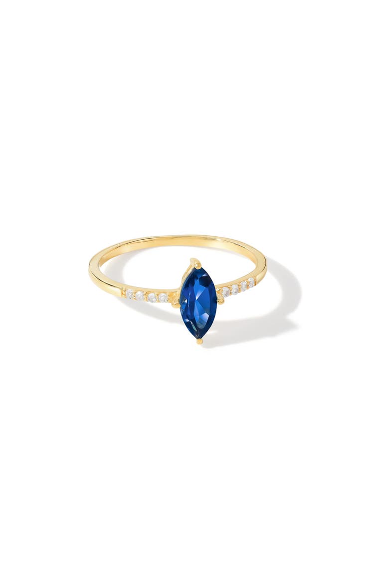 Marquis Gemstone Ring, Alternate, color, DARK BLUE